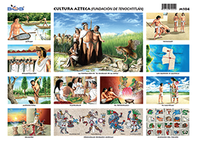 M104 Cultura Azteca / fundación de Tenochtitlan (25 pzas)