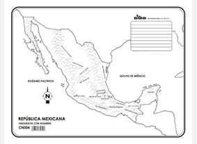 CN004 República Mexicana Orografía c/n (100 pzas)