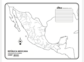CN007 República Mexicana Hidrografía s/n (100 pzas)