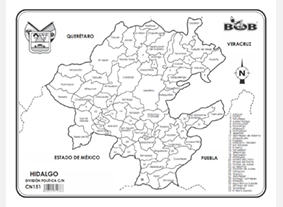 CN151 Hidalgo División política c/n (100 pzas)