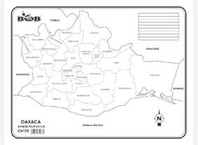 CN193 Oaxaca División política c/n (100 pzas)