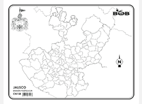 CN158 Jalisco División política s/n (100 pzas)