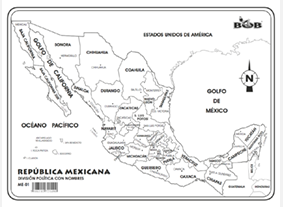 ME01 República Mexicana División política c/n (25 pzas)