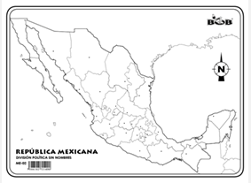 ME02 República Mexicana División política s/n (25 pzas)