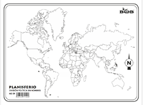 ME04 Planisferio División política s/n (25 pzas)