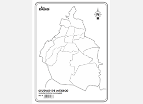 ME18 Ciudad de México División política s/n (25 pzas)