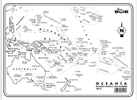 ME21 Oceanía División política c/n (25 pzas)