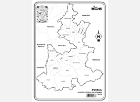 ME33 Puebla División política c/n (25 pzas)