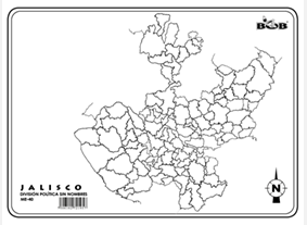 ME40 Jalisco División política c/n (25 pzas)