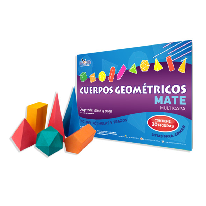 u00c1lbum de Cuerpos Geomu00e9tricos Multicapa Mate (1 pza)