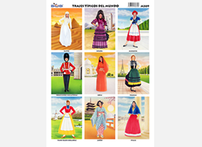 M309 Trajes típicos del mundo (25 pzas)