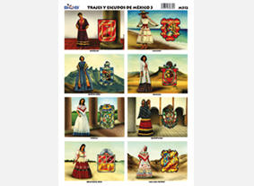 M312 Trajes y escudos de México 3 (25 pzas)