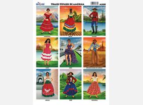 M308 Trajes típicos de América (25 pzas)