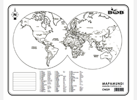 CN029 Mapamundi División Política c/n (100 pzas) – Ediciones Bob Shop